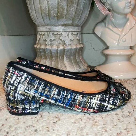 Steve Madden Chanel-Style Cherish Multicolored Chenille Boulce Ballet Style Pump - Picture 2 of 9